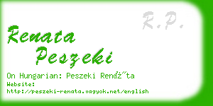 renata peszeki business card